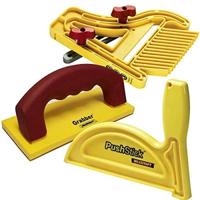 Image de FENRIR Milescraft 7334 Safety Bundle Includes FeatherBoard, PushStick and Free Grabber Push Block