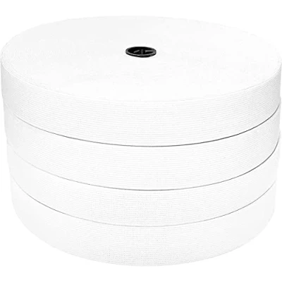 Image de 50 Mètres de Élastique à coudre, disponible en plusieurs largeurs, ruban élastique large bande élastique, (blanc, 2 x 20mm)