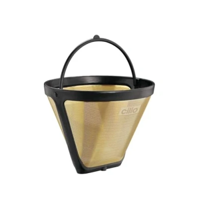 Image de Cilio Premium Reusable Mesh Size 2 Gold Coffee Filter 116014