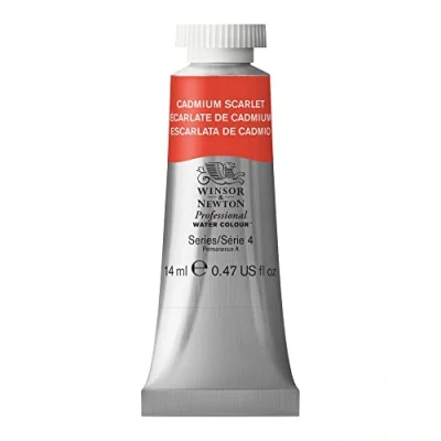 Image de Winsor &amp; Newton Aquarelle Professionnel Peinture Aquarelle, Haute Luminosité, Résistante à la Lumière, Qualité Archive, Tube de 14 ML, Couleur Ecarlate Cadmium ROW