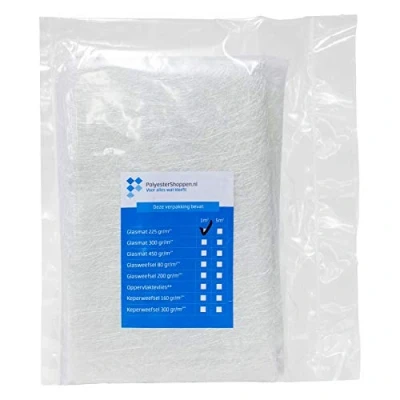 Image de POLYESTERSHOPPEN tapis en fibre de verre, tissu verre/CSM 5 m² 225 g/m² Surtout pour les résines polyester