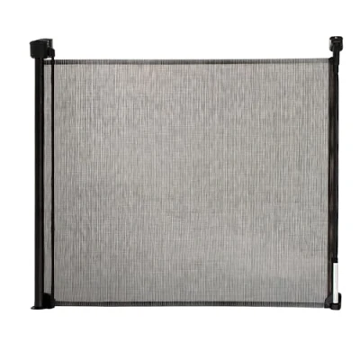 Image de Barrière de sécurité Extensible et Rétractable MAÏKA Noir Pour escaliers portes 0 à 140 cm