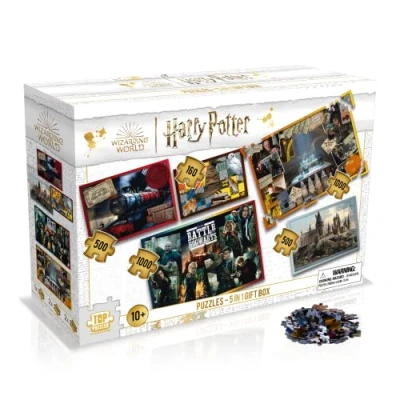 Image de Winning Moves, WM03015 ML1 4, Puzzle Harry Potter Coffret 5 en 1