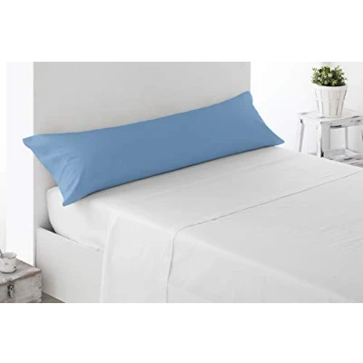 Image de Miracle Home Housse de coussin douce et confortable en coton 50 % polyester Bleu ciel 90 cm