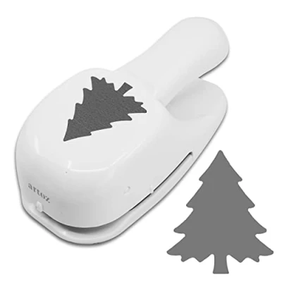Image de ARTOZ perforatrice en forme de sapin Noël, 5 cm, à motif pour invitations, cartes menu et décoration, convient 140 g/m² 250