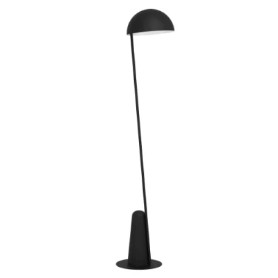 Image de Eglo Lampadaire sur pied Aranzola, luminaire de sol au design minimaliste, lampe salon à géométrique en métal noir, lecture avec douille E27