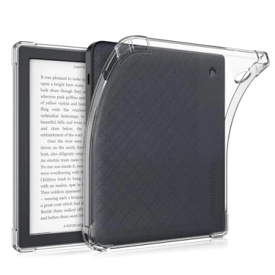 Image de FINTIE Étui Compatible avec 7&quot; Kobo Libra Colour 2024 / 2 2021 (Modèle: N428 N418), Coque Arrière Fine Légère Housse en TPU Souple Antichoc, Transparent