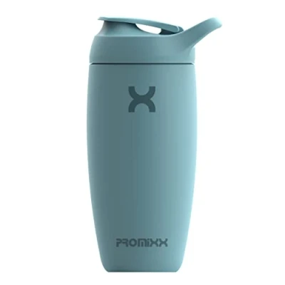 Image de Promixx PURSUIT Shaker à protéines nouvelle édition Bouteille de mélange isolée en acier inoxydable Facile nettoyer et durable, 550, Vert Jonc Mer.
