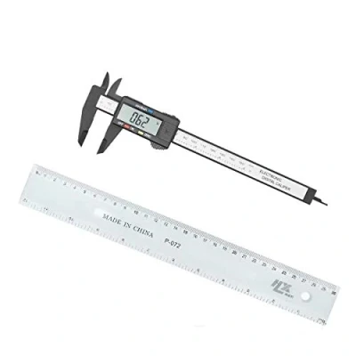 Image de JZK 150mm plastique électronique Numérique Pied à Coulisse Règle Métrique Pouce Conversion Profondeur Jauge Outils de Mesure avec écran LCD + 300mm en
