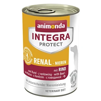 Image de nourriture de régime pour chien Integra Protect d’animonda, humide en cas d’insuffisance rénale chronique, au bœuf, 6 x 400 g