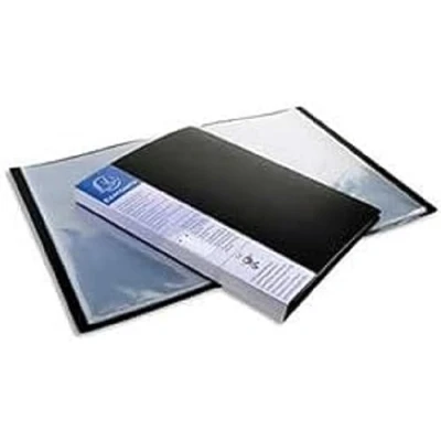 Image de Exacompta Réf. 88301E 1 Protège documents avec porte étiquette 3 faces Up Line 30 pochettes 60 vues pour A4 dimensions 24 x 32 cm couverture en polypro rigide opaque couleur noir