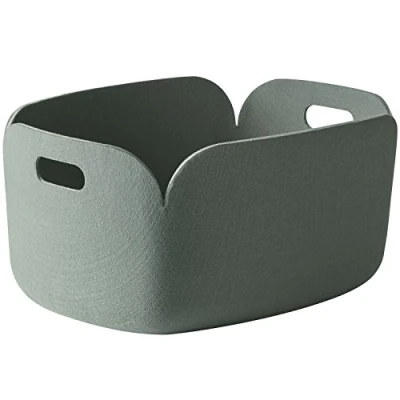 Image de Muuto Restore Storage Basket Dustry green