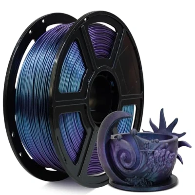 Image de FLASHFORGE Chameleon HS PLA dégradé de couleur Burnt Titanium &amp; violet nébuleon, impression rapide max 500 mm/s, filament changement 1,75 mm, change en fonction la