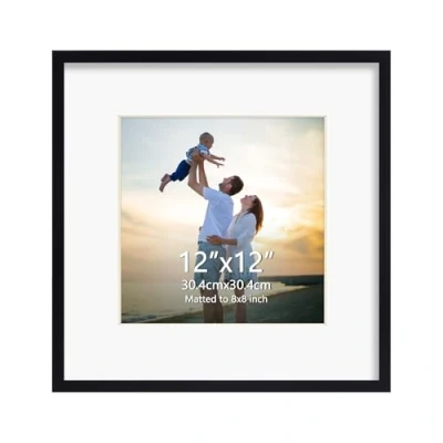 Image de EYMPEU Cadre Photo 30x30 avec Passe Partout pour Placer 20x20 CM ou Accrocher au Mur La Table