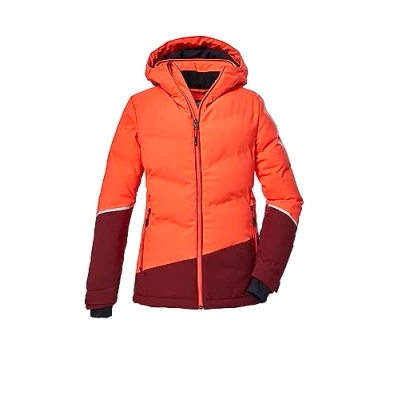 Image de killtec Fille Veste de ski/veste matelassée avec capuche et jupe pare neige KSW 178 GRLS SKI QLTD JCKT, coral, 176, 39900 000