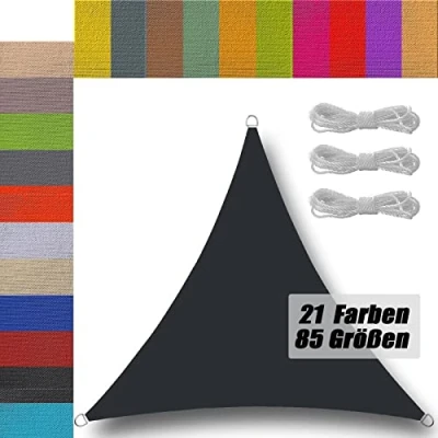 Image de voile d&#039;ombrage toile ombrage voiles pour patio triangulaire triangle rectangulaire imperméable terrasse jardin extérieur 2x2 2x3 3x3 4x3 4x4 6x4 5x5m