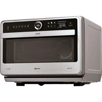 Image de Bauknecht Jet Chef MW 179 IN Micro Ondes Multifonction 5 en 1 Acier Inoxydable, 1000 W, 33 L d&#039;espace de Cuisson, Air Chaud 1500 Watt, Gril à quartz 1200 Fusion, Fonction décongélation rapide
