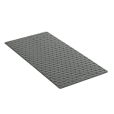 Image de TATAY Tapis de Douche Antidérapant, caoutchouc SBS TP avec 94 ventouses, Rectangulaire, Design diamant, Gris. Mesure 72 x 36 cm