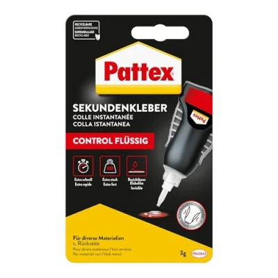 Image de Pattex colle instantanée Matic, 3 g de liquide pour des réparations immédiates extra rapides, solides et flexibles dans la maison, résiste au lave vaisselle