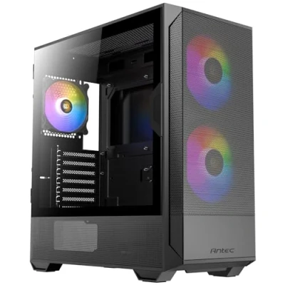 Image de ANTEC NX416L, Panneau Avant en Maille à Haut débit d&#039;air, 2 Ventilateurs ARGB de 160 mm et 1 x 120 Inclus, Type C, latéral charnière Verre trempé, jusqu&#039;à 11 Ventilateurs, Support