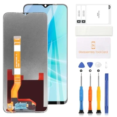 Image de LADYSON Affichage pour Oppo A17 CPH2477 Écran LCD A17K/A57S/A17/A17K/A77 4G/A77S Tactile Assemblée Remplacement Verre Digitizer avec Outils(Noir)