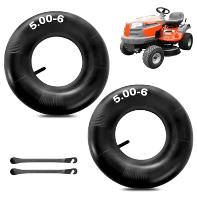 Image de mizikuu 2 Pièces 13x5.00 6 Chambre à air, Tubes Intérieurs de Remplacement avec valve TR13 Chambres air Roue Brouette pour Razor Dirt Quad, Chariots main, Tondeuses, Tracteur pelouse, ATV