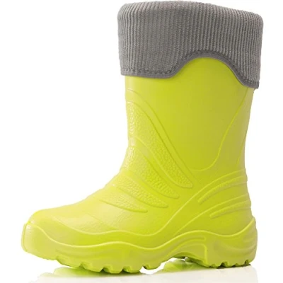 Image de Ladeheid Bottes en caoutchouc pour enfants, Taille: 28 29, Lime Matière synthétique