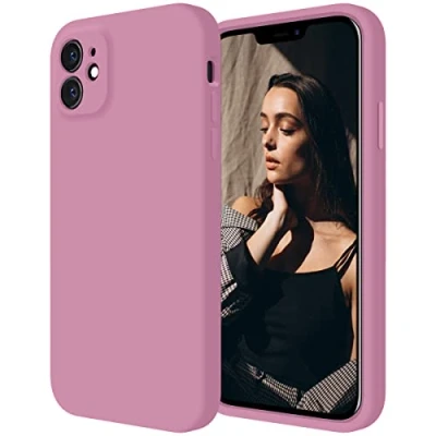 Image de Cordking Designed for iPhone 11 Case, Silicone [Straight Edges] &amp; [Camera Protecion] Upgraded Phone Case with Soft Anti Scratch Microfiber Lining, 6.1 inch, Lilac Purple