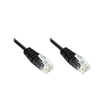 Image de Alcasa RJ11 1.5m câble de téléphone 1,5 m Noir, Transparent Cables (1,5 m, RJ 11, Transparent, Male connector / connector, Noir)