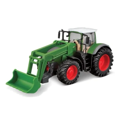 Image de May Cheong B18 31631 Traktor 1/43 Collection Ferme Tracteur avec chargeuse fendt à Friction, 31631, Vert/Noir