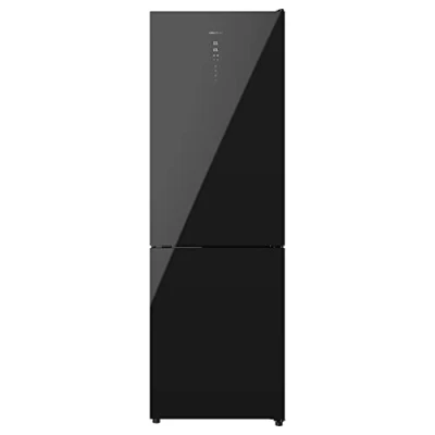 Image de Cecotec Frigorífico Combi 2 Puertas Cristal Negro de 322 Litros Bolero CoolMarket Glass Black E. Altura 185 y 60 cm Ancho, Motor Inverter Plus, Sistema Multi Air flow, Total No frost