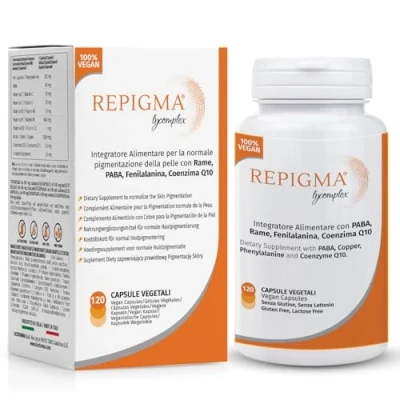 Image de Repigma Lycomplex Complément alimentaire utile dans le traitement du vitiligo et des taches blanches de la peau Boîte 120 gélules