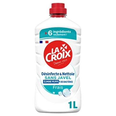 Image de La Croix Nettoyant Ménager Multi Surfaces parfum Frais Sans Javel Désinfecte et Nettoie Bidon 1 L