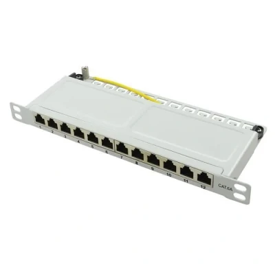 Image de Câble réseau LogiLink NP0065 Cat6a 10 Gigabit Ethernet RJ45 Métal 0.5U