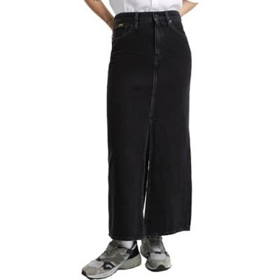 Image de G STAR Viktoria Jupe longue, Femme, Taille: 33, Worn in black obsidian