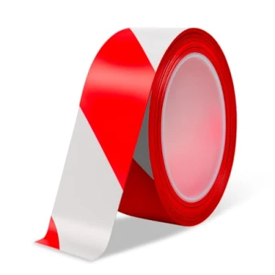 Image de Amig Ruban de marquage pour délimiter des zones Longueur 500 m x largeur 70 mm Fabriqué en polyéthylène basse densité LDPE Rubans d&#039;avertissement sécurité Rouge et blanc