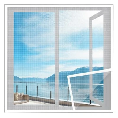 Image de Moustiquaire en fibre de verre pour fenêtre 60 x 120 cm Blanc