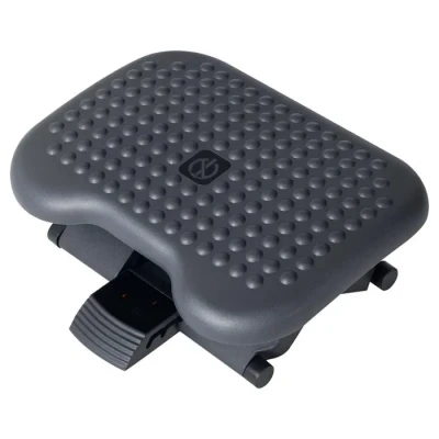 Image de HOMCOM Repose pieds ergonomique de bureau hauteur et inclinaison réglables 46L x 35l cm gris noir