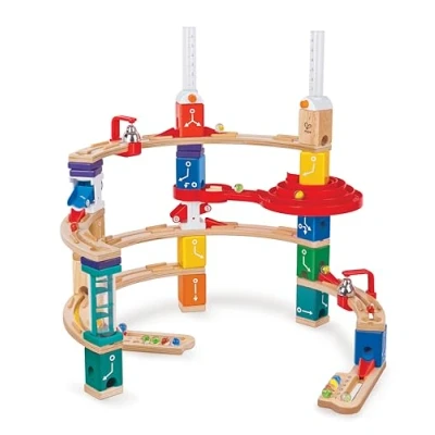 Image de Hape Circuit à Billes en Bois Quadrilla Kit Codage Avancé 119 Pièces, Étages et Tourbillon Jeu de Construction pour Enfant Bille les 6 ans plus Fille &amp; Garçon