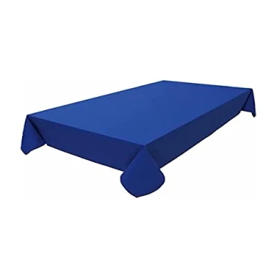 Image de Lemos Home Nappe de Table qualité supérieure 100% Coton Collection Konzept, Couleur et Taille au Choix (Nappe 120 x 160 cm, Bleu Roi)