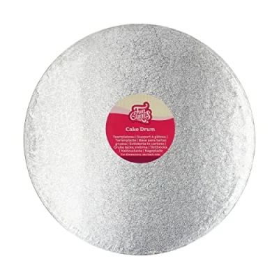 Image de Support à gâteau Rond Drum SILVER (choisir la taille) Ø33CM