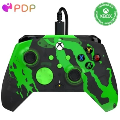 Image de PDP Xbox REMATCH GLOW Wired controller Jolt Green