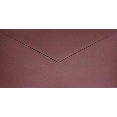 Image de Netuno 25 enveloppes longues bordeaux DL 110x220mm 120g Keaykolour Carmine en papier recyclé colorées recyclées pour cartes de vœux invitations mariage anniversaires Noël