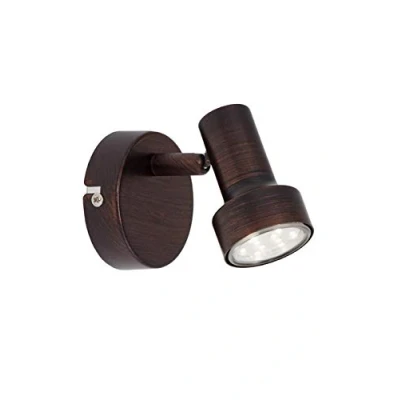 Image de Briloner Leuchten lampe Murale LED avec rotation de &amp; pivotant spot, murale, Spot dans aspect ancien , version : GU10 1 x 3 W, Couleur : Cuivre, 8 10.6 cm
