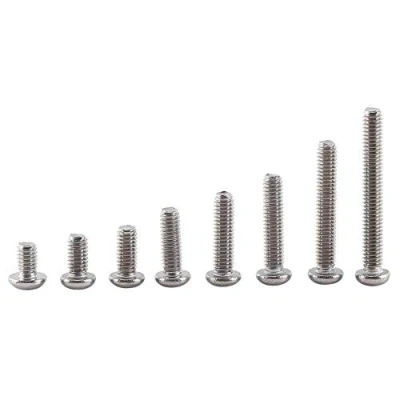 Image de Écrous et Boulons, 300pcs M2.5 A2 Vis à Tête Hexagonale en Acier Inoxydable Boulon Assortiment d&#039;écrous Hexagonaux(B: Button head)