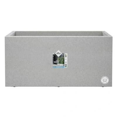 Image de Elho Vivo Next Long 60 Planteur pour Intérieur &amp; Extérieur Plastique 100% Recyclé L 59.0 x H 29.2 cm Gris/Living Ciment
