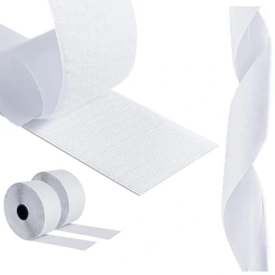 Image de AiQInu Scratch Autocollant Double Face,5m Bande Adhésif Agrippantes Adhésives Autocollant,5cm puissant Hook Loop Rubans pour Ménage,Bricolage Et l&#039;artisanat