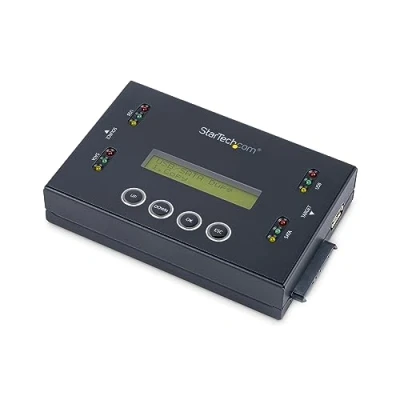 Image de StarTech.com Duplicateur et Effaceur de Disque Dur Autonome 1:1, Cloneur HDD/SSD SATA Clé USB, Écran LCD, Conforme à la Norme TAA, Indépendant l&#039;OS (SU2DUPERA11)