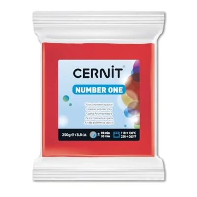 Image de CERNIT CE0900250400C Un Pain de Pâte Polymère Number one à Modeler Cuire Couleur rouge Bloc 250 g