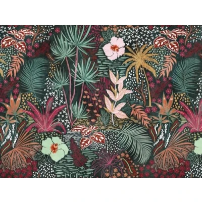 Image de Livingwalls WTD 382741 The Wall Papier peint photo Motif jungle Vert Rouge Jaune 2,8 x 3,71 m